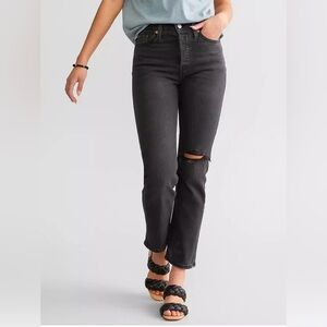 Levi's Women’s Wedgie Straight Washed Black Jeans Size 28